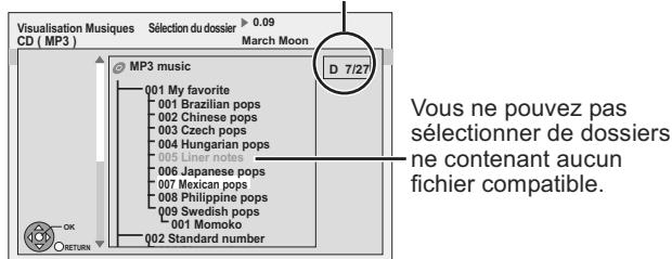 PANASONIC DMR-XW350 - Utilisation de l'arborescence pour rechercher un dossier - 1