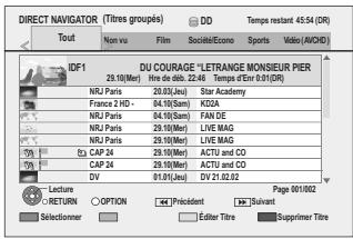 PANASONIC DMR-XW350 - Appuyez sur [DIRECT NAVIGATOR]. - 1