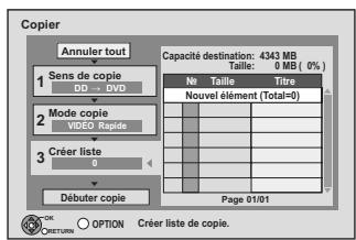 PANASONIC DMR-XW350 - Copie en utilisant la liste de copie—Copier - 2