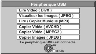 PANASONIC DMR-XW350 - Introduisez un disque ou une clé USB. - 3