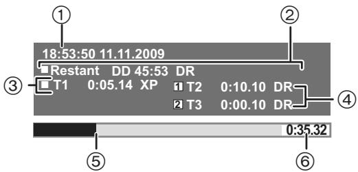 PANASONIC DMR-XW350 - Appuyez sur [STATUS ① - 3