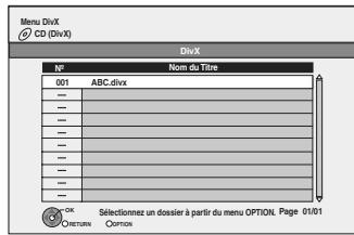 PANASONIC DMR-XW350 - Appuyez sur [, ] pour sélectionner "Lire Video (DivX)" puis appuyez sur [OK]. - 1