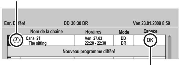 PANASONIC DMR-XW350 - Appuyez sur [OK]. - 1