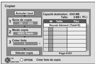 PANASONIC DMR-XW350 - Titres enregistrés pour être copiés. - 1