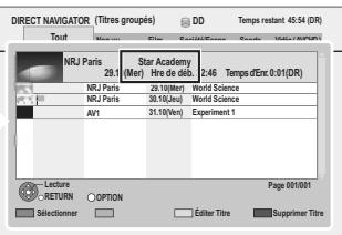PANASONIC DMR-XW350 - Pour modifier le groupe des titres HDD - 2