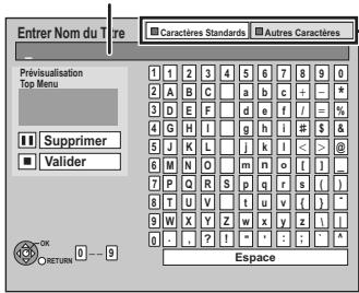 PANASONIC DMR-XW350 - Champ Nom: montre le texte que vous avez entrez - 1
