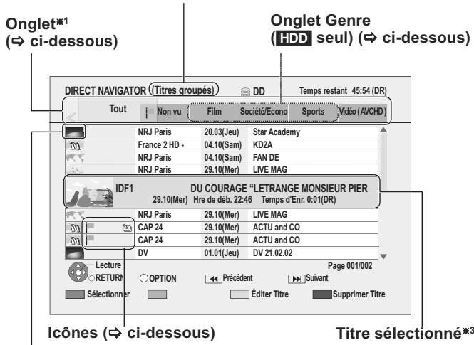 PANASONIC DMR-XW350 - Etat affché - 1