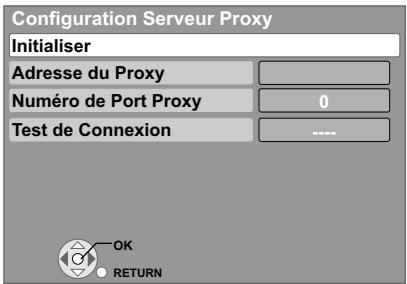 PANASONIC DMR-XW350 - Réglage du serveur proxy - 1