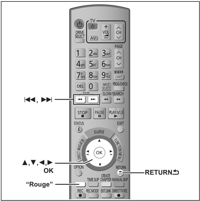 PANASONIC DMR-XW350 - Appuyez sur [▲, ▲] pour sélectionner "Supprimer" puis appuyez sur [OK]. - 1