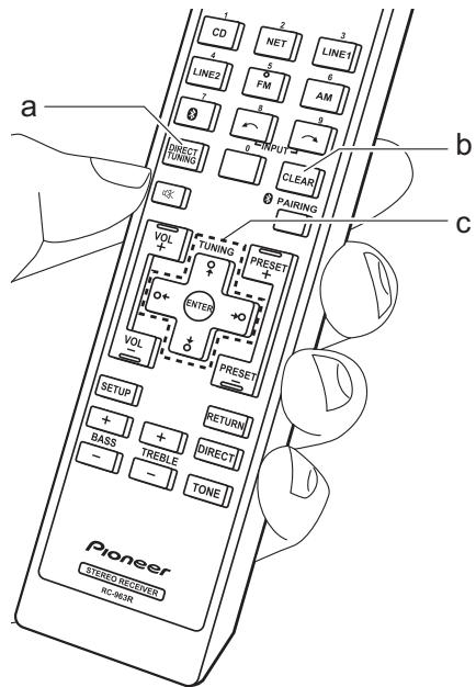 PIONEER SX-10AE - Cómo nombrear las emisoras de radio registradas como preestablecidas - 1
