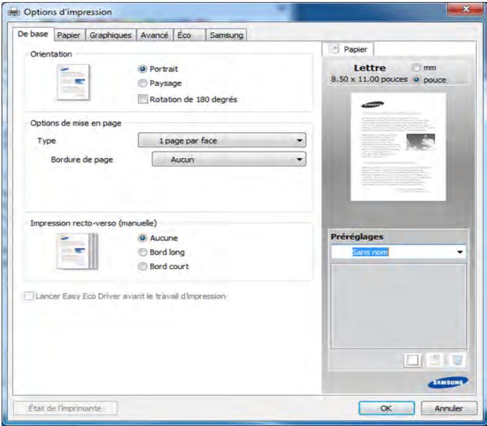 SAMSUNG SCX-3405W - Ouverture des préférences d'impression - 2