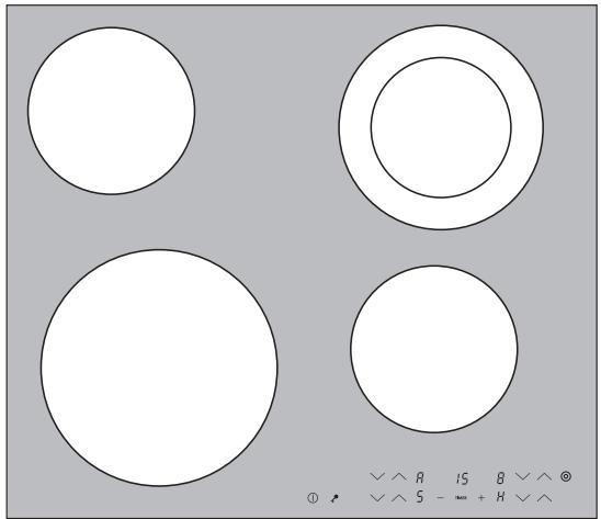 AEG 66400 KFAN - Table de cuisson vitrocéramique - 1