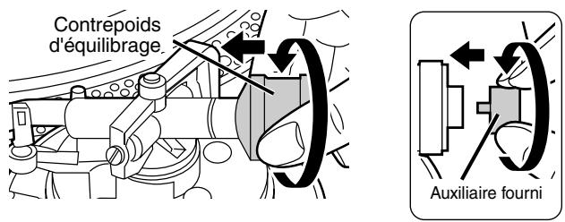 TECHNICS SL1200MK5 - Fixer le contrepoids d'équilibrage à l'arrière du bras de lecture. - 1