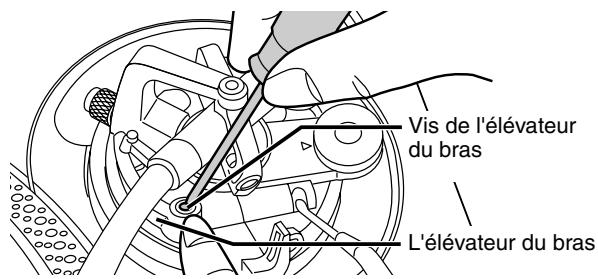 TECHNICS SL1200MK5 - Utiliser un tournevis pour tourner la vis de l'élévateur du bras. - 1