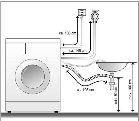 LG-GOLDSTAR WD 12120 FB - n Installation du tuyau de vidange - 3