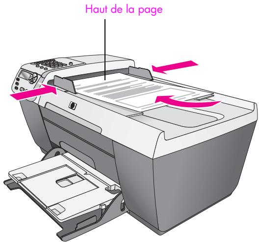 HP OJ 5510 - chargement d'un original dans le bac d'alimentation automatique - 1