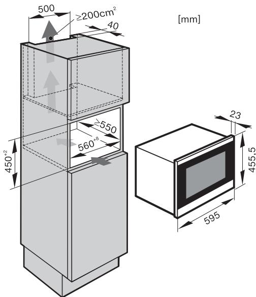 MIELE KWT7112IG - Dimensions d'encastrement - 1
