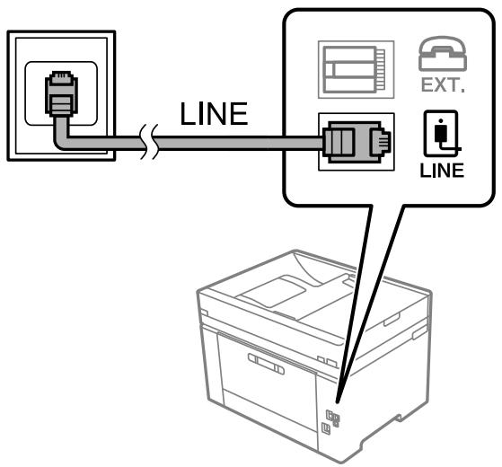 EPSON WF-7835 - Connexion à la ligne téléphonique standard (RTC) ou à la ligne PBX - 1