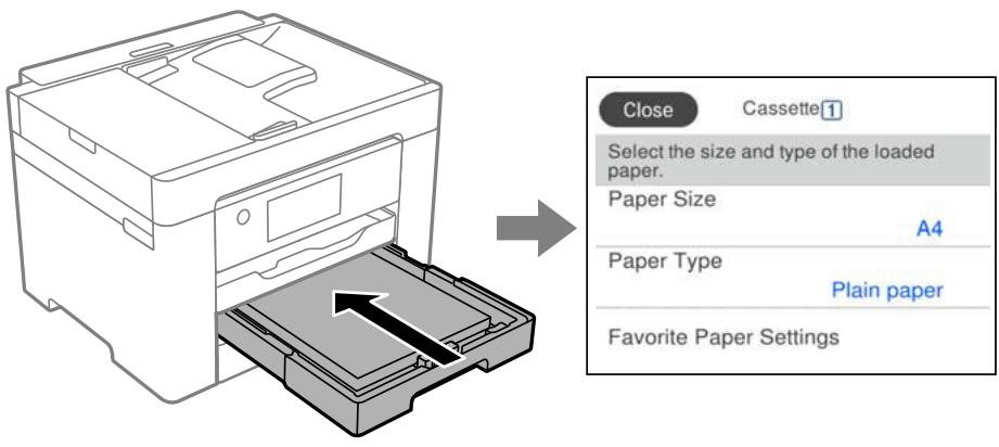 EPSON WF-7835 - Paramètres de format et de type de papier - 1