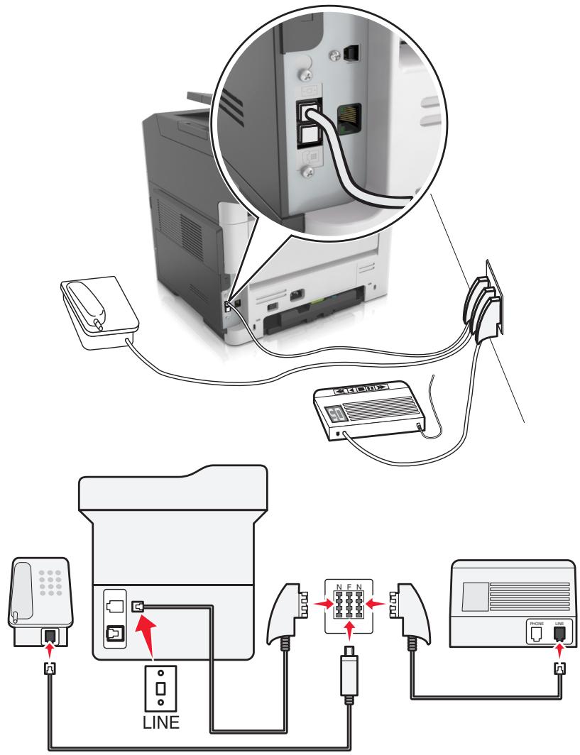 LEXMARK mMX310 - Connexion de l'imprimante à une prise murale en allemagne - 2