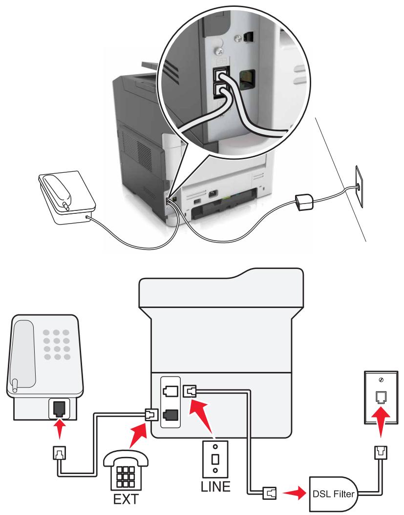 LEXMARK mMX310 - Scénario 2 : DSL (digital subscriber line) - 1
