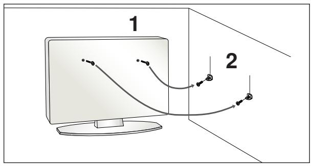 LG-GOLDSTAR 42L65500 - VEUILLEZ INSTALLER LA TELEVISION AVEC PRECAUTION POUR EVITER QU'ELLE NE TOMBE. - 1