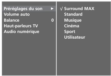 LG-GOLDSTAR 42L65500 - RéGLAGES PRÉDÉFINIS DU SON - MODE DU SON - 3