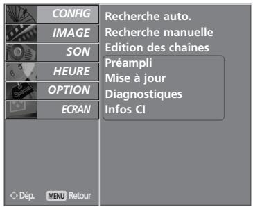 LG-GOLDSTAR 42L65500 - SELECTION ET RÉGLAGE DES MENUS À L'ÉCRAN - 1
