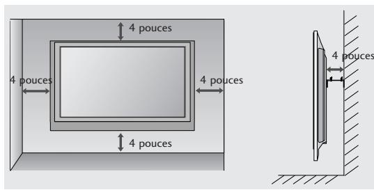 LG-GOLDSTAR 42L65500 - MONTAGE AU MUR : INSTALLATION HORIZONTALE - 2