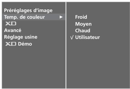 LG-GOLDSTAR 42L65500 - Tonalité de couleur - Option Utilisateur - 3