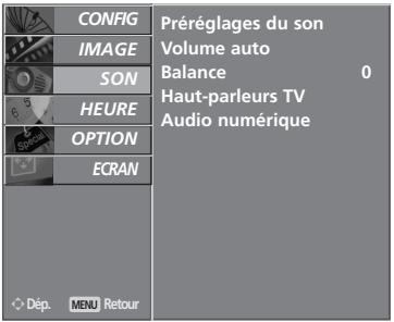 LG-GOLDSTAR 42L65500 - RéGLAGES PRÉDÉFINIS DU SON - MODE DU SON - 2