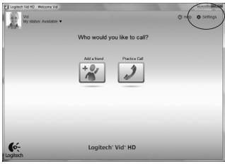 LOGITECH WEBCAM C510 - Accès aux paramètres du compte et aux applications de démarrage - 1
