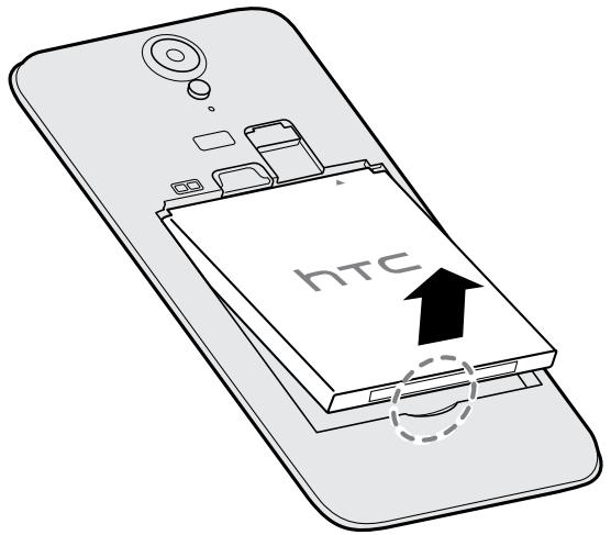 HTC Desire 620 Marbre - Retirer la batterie - 1
