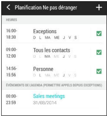 HTC Desire 620 Marbre - Définir une planification Ne pas déranger - 1