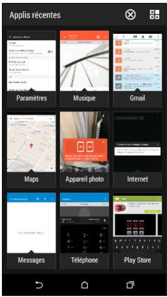 HTC Desire 620 Marbre - Basculer entre les applications ouvertes récemment - 1