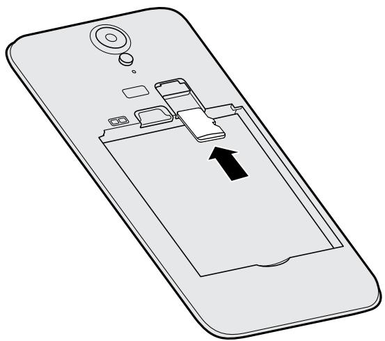HTC Desire 620 Marbre - Installer la carte mémoire - 1