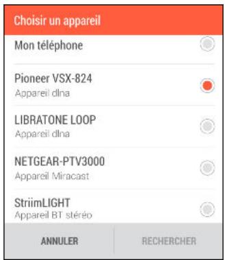 HTC Desire 620 Marbre - Partager vos medias sur les apparèils HTC Connect - 3