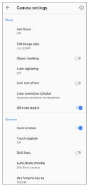 SONY GSM - Définition des réglages de l'appareil photo - 1
