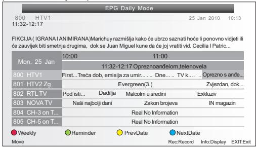 JVC LT-24HD6WU - Menu EPG (Guide électronique des programmes) - 1