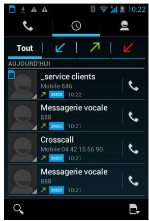 CROSSCALL WILD NOIR - Historique d'appels - 2