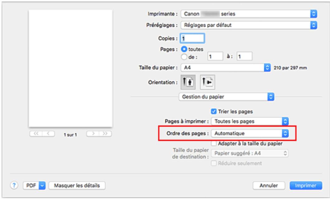 CANON TS5050 - Définition du nombre de copies et de l'ordre d'impression - 5