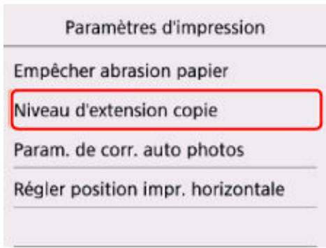 CANON TS5050 - Modification des paramètres à partir du Panneau de contrôle - 5