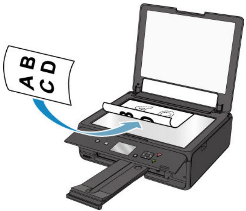 CANON TS5050 - Chargement d'originaux sur la vitre d'exposition - 1