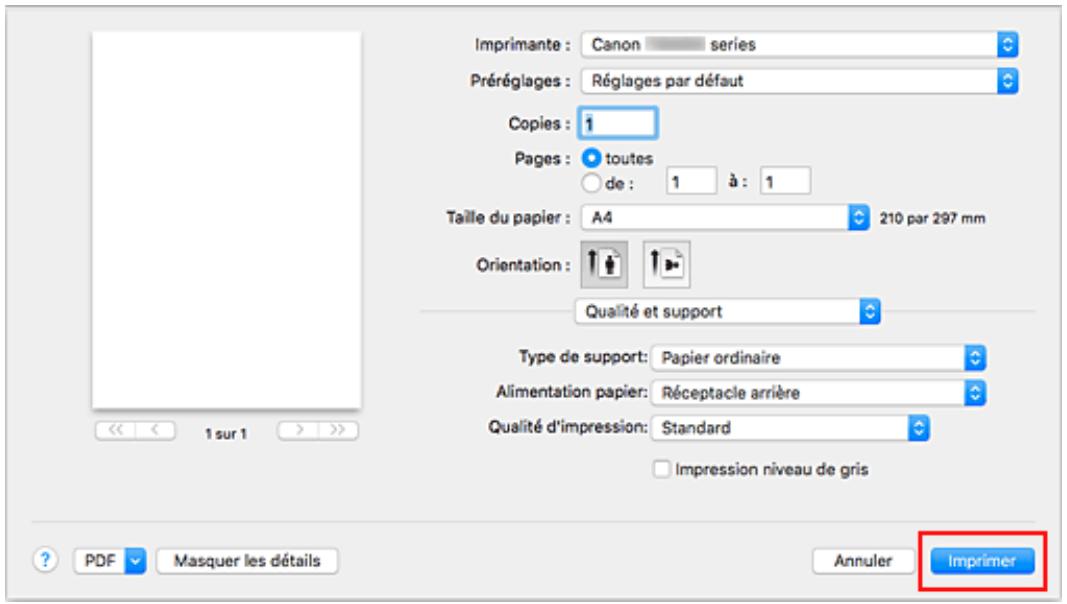 CANON TS5050 - Cliquez sur Imprimer - 1