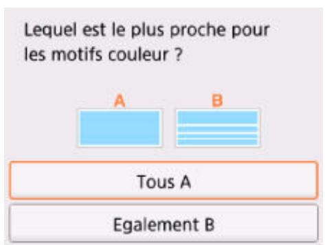 CANON TS5050 - Examen du motif de vérification des buses - 3