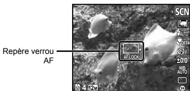 OLYMPUS TOUGH 3000 - Pour verrouiller la distance de mise au point pour une prise de vue sous l'eau (verrou AF) - 1
