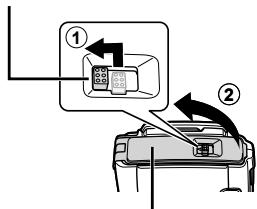 OLYMPUS TOUGH 3000 - Verrou du couvercle de la batterie/ carte/connecteur - 1