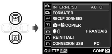 OLYMPUS TOUGH 3000 - Utilise  pour Sélectionner l'onglet Yf1 (Paramètres 1) puis appuyez sur  . - 1