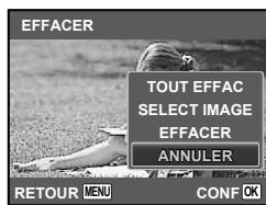 OLYMPUS TOUGH 3000 - Affichez l'image à supprimer et appuyez sur  (面). - 2