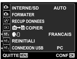 OLYMPUS TOUGH 3000 - Menu des autres paramêtres d'appareil photo - 1